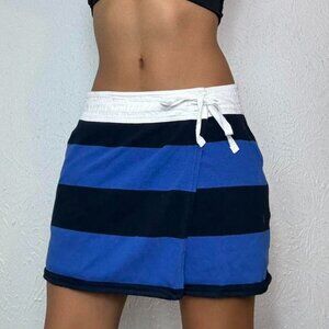 Y2k CONVERSE STRIPED WRAP MINI SKIRT